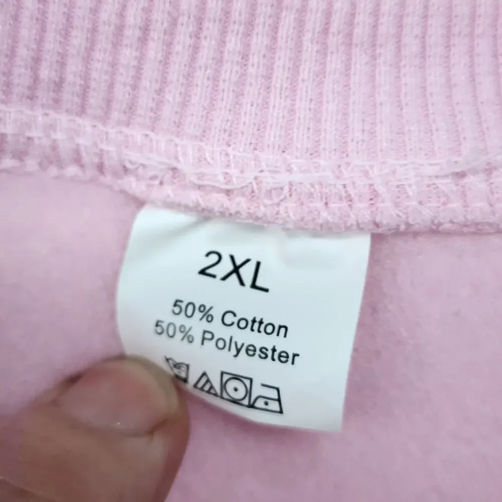 NEW You Are Enough Pink Sweatshirt 2XL Graphic Crewneck Mental Health Cozy - Picture 7 of 10